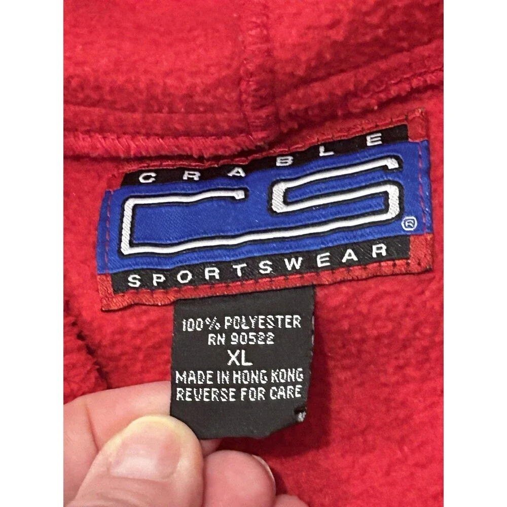 OLE MISS Vest Vintage 90’s Crable  Fleece Hooded Unisex College Collegiate EUC